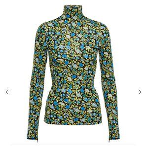 Victoria Beckham Floral Turtleneck Top